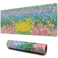 thumbnail image 1 of Long Mouse Pads for Desk,Pioneer Flower Floral Print Pattern Desk Mats on Top Of Desks, Desk Mouse Pad Extra Large with 3mm Non-Slip Base and Stitched Edge for Gaming,Office,Work,Home 31.5"x11.8", 1 of 6