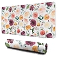thumbnail image 1 of Long Mouse Pads for Desk,Pioneer Flower Floral Print Pattern Desk Mats on Top Of Desks, Desk Mouse Pad Extra Large with 3mm Non-Slip Base and Stitched Edge for Gaming,Office,Work,Home 31.5"x15.7", 1 of 6