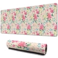thumbnail image 1 of Long Mouse Pads for Desk,Pioneer Flower Floral Print Pattern Desk Mats on Top Of Desks, Desk Mouse Pad Extra Large with 3mm Non-Slip Base and Stitched Edge for Gaming,Office,Work,Home 31.5"x11.8", 1 of 6