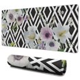 thumbnail image 1 of Long Mouse Pads for Desk,Pioneer Flower Floral Print Pattern Desk Mats on Top Of Desks, Desk Mouse Pad Extra Large with 3mm Non-Slip Base and Stitched Edge for Gaming,Office,Work,Home 35.4"x15.7", 1 of 6