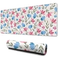thumbnail image 1 of Long Mouse Pads for Desk,Pioneer Flower Floral Print Pattern Desk Mats on Top Of Desks, Desk Mouse Pad Extra Large with 3mm Non-Slip Base and Stitched Edge for Gaming,Office,Work,Home 31.5"x11.8", 1 of 6