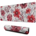 thumbnail image 1 of Long Mouse Pads for Desk,Pioneer Flower Floral Print Pattern Desk Mats on Top Of Desks, Desk Mouse Pad Extra Large with 3mm Non-Slip Base and Stitched Edge for Gaming,Office,Work,Home 31.5"x11.8", 1 of 6
