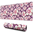 thumbnail image 1 of Long Mouse Pads for Desk,Pioneer Flower Floral Print Pattern Desk Mats on Top Of Desks, Desk Mouse Pad Extra Large with 3mm Non-Slip Base and Stitched Edge for Gaming,Office,Work,Home 31.5"x11.8", 1 of 6