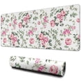 thumbnail image 1 of Long Mouse Pads for Desk,Pioneer Flower Floral Print Pattern Desk Mats on Top Of Desks, Desk Mouse Pad Extra Large with 3mm Non-Slip Base and Stitched Edge for Gaming,Office,Work,Home 31.5"x11.8", 1 of 6
