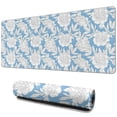 thumbnail image 1 of Long Mouse Pads for Desk,Pioneer Flower Floral Print Pattern Desk Mats on Top Of Desks, Desk Mouse Pad Extra Large with 3mm Non-Slip Base and Stitched Edge for Gaming,Office,Work,Home 31.5"x11.8", 1 of 6