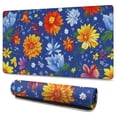 thumbnail image 1 of Long Mouse Pads for Desk,Pioneer Flower Floral Print Pattern Desk Mats on Top Of Desks, Desk Mouse Pad Extra Large with 3mm Non-Slip Base and Stitched Edge for Gaming,Office,Work,Home 47.3"x23.6", 1 of 6