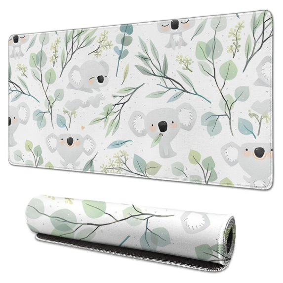 Long Mouse Pads for Desk,Pioneer Flower Floral Print Pattern Desk Mats on Top Of Desks, Desk Mouse Pad Extra Large with 3mm Non-Slip Base and Stitched Edge for Gaming,Office,Work,Home 31.5"x15.7"