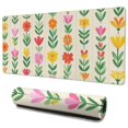 thumbnail image 1 of Long Mouse Pads for Desk,Pioneer Flower Floral Print Pattern Desk Mats on Top Of Desks, Desk Mouse Pad Extra Large with 3mm Non-Slip Base and Stitched Edge for Gaming,Office,Work,Home 35.4"x15.7", 1 of 6