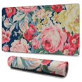 thumbnail image 1 of Long Mouse Pads for Desk,Pioneer Flower Floral Print Pattern Desk Mats on Top Of Desks, Desk Mouse Pad Extra Large with 3mm Non-Slip Base and Stitched Edge for Gaming,Office,Work,Home 47.3"x23.6", 1 of 6