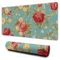 thumbnail image 1 of Long Mouse Pads for Desk,Pioneer Flower Floral Print Pattern Desk Mats on Top Of Desks, Desk Mouse Pad Extra Large with 3mm Non-Slip Base and Stitched Edge for Gaming,Office,Work,Home 31.5"x15.7", 1 of 6