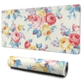 thumbnail image 1 of Long Mouse Pads for Desk,Pioneer Flower Floral Print Pattern Desk Mats on Top Of Desks, Desk Mouse Pad Extra Large with 3mm Non-Slip Base and Stitched Edge for Gaming,Office,Work,Home 35.4"x15.7", 1 of 6