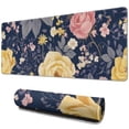 thumbnail image 1 of Long Mouse Pads for Desk,Pioneer Flower Floral Print Pattern Desk Mats on Top Of Desks, Desk Mouse Pad Extra Large with 3mm Non-Slip Base and Stitched Edge for Gaming,Office,Work,Home 31.5"x11.8", 1 of 6