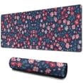 thumbnail image 1 of Long Mouse Pads for Desk,Pioneer Flower Floral Print Pattern Desk Mats on Top Of Desks, Desk Mouse Pad Extra Large with 3mm Non-Slip Base and Stitched Edge for Gaming,Office,Work,Home 31.5"x11.8", 1 of 6