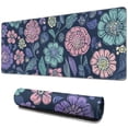 thumbnail image 1 of Long Mouse Pads for Desk,Pioneer Flower Floral Print Pattern Desk Mats on Top Of Desks, Desk Mouse Pad Extra Large with 3mm Non-Slip Base and Stitched Edge for Gaming,Office,Work,Home 31.5"x11.8", 1 of 6