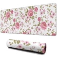 thumbnail image 1 of Long Mouse Pads for Desk,Pioneer Flower Floral Print Pattern Desk Mats on Top Of Desks, Desk Mouse Pad Extra Large with 3mm Non-Slip Base and Stitched Edge for Gaming,Office,Work,Home 31.5"x11.8", 1 of 6