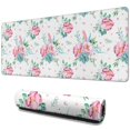thumbnail image 1 of Long Mouse Pads for Desk,Pioneer Flower Floral Print Pattern Desk Mats on Top Of Desks, Desk Mouse Pad Extra Large with 3mm Non-Slip Base and Stitched Edge for Gaming,Office,Work,Home 31.5"x11.8", 1 of 6