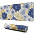thumbnail image 1 of Long Mouse Pads for Desk,Pioneer Flower Floral Print Pattern Desk Mats on Top Of Desks, Desk Mouse Pad Extra Large with 3mm Non-Slip Base and Stitched Edge for Gaming,Office,Work,Home 31.5"x11.8", 1 of 6