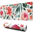 thumbnail image 1 of Long Mouse Pads for Desk,Pioneer Flower Floral Print Pattern Desk Mats on Top Of Desks, Desk Mouse Pad Extra Large with 3mm Non-Slip Base and Stitched Edge for Gaming,Office,Work,Home 31.5"x11.8", 1 of 6