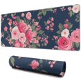 thumbnail image 1 of Long Mouse Pads for Desk,Pioneer Flower Floral Print Pattern Desk Mats on Top Of Desks, Desk Mouse Pad Extra Large with 3mm Non-Slip Base and Stitched Edge for Gaming,Office,Work,Home 31.5"x11.8", 1 of 6