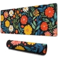 thumbnail image 1 of Long Mouse Pads for Desk,Pioneer Flower Floral Print Pattern Desk Mats on Top Of Desks, Desk Mouse Pad Extra Large with 3mm Non-Slip Base and Stitched Edge for Gaming,Office,Work,Home 31.5"x11.8", 1 of 6