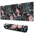 thumbnail image 1 of Long Mouse Pads for Desk,Pioneer Flower Floral Print Pattern Desk Mats on Top Of Desks, Desk Mouse Pad Extra Large with 3mm Non-Slip Base and Stitched Edge for Gaming,Office,Work,Home 31.5"x11.8", 1 of 6