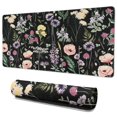 thumbnail image 1 of Long Mouse Pads for Desk,Pioneer Flower Floral Print Pattern Desk Mats on Top Of Desks, Desk Mouse Pad Extra Large with 3mm Non-Slip Base and Stitched Edge for Gaming,Office,Work,Home 35.4"x15.7", 1 of 6