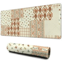Long Mouse Pads for Desk,Pioneer Flower Floral Print Pattern Desk Mats on Top Of Desks, Desk Mouse Pad Extra Large with 3mm Non-Slip Base and Stitched Edge for Gaming,Office,Work,Home 31.5"x11.8"
