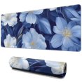 thumbnail image 1 of Long Mouse Pads for Desk,Pioneer Flower Floral Print Pattern Desk Mats on Top Of Desks, Desk Mouse Pad Extra Large with 3mm Non-Slip Base and Stitched Edge for Gaming,Office,Work,Home 31.5"x11.8", 1 of 6
