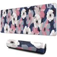 thumbnail image 1 of Long Mouse Pads for Desk,Pioneer Flower Floral Print Pattern Desk Mats on Top Of Desks, Desk Mouse Pad Extra Large with 3mm Non-Slip Base and Stitched Edge for Gaming,Office,Work,Home 31.5"x11.8", 1 of 6
