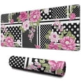 thumbnail image 1 of Long Mouse Pads for Desk,Pioneer Flower Floral Print Pattern Desk Mats on Top Of Desks, Desk Mouse Pad Extra Large with 3mm Non-Slip Base and Stitched Edge for Gaming,Office,Work,Home 31.5"x11.8", 1 of 6