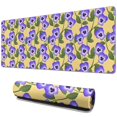 thumbnail image 1 of Long Mouse Pads for Desk,Pioneer Flower Floral Print Pattern Desk Mats on Top Of Desks, Desk Mouse Pad Extra Large with 3mm Non-Slip Base and Stitched Edge for Gaming,Office,Work,Home 31.5"x11.8", 1 of 6
