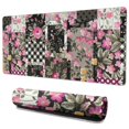 thumbnail image 1 of Long Mouse Pads for Desk,Pioneer Flower Floral Print Pattern Desk Mats on Top Of Desks, Desk Mouse Pad Extra Large with 3mm Non-Slip Base and Stitched Edge for Gaming,Office,Work,Home 35.4"x15.7", 1 of 6
