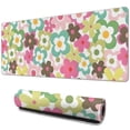 thumbnail image 1 of Long Mouse Pads for Desk,Pioneer Flower Floral Print Pattern Desk Mats on Top Of Desks, Desk Mouse Pad Extra Large with 3mm Non-Slip Base and Stitched Edge for Gaming,Office,Work,Home 31.5"x11.8", 1 of 6