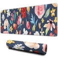 thumbnail image 1 of Long Mouse Pads for Desk,Pioneer Flower Floral Print Pattern Desk Mats on Top Of Desks, Desk Mouse Pad Extra Large with 3mm Non-Slip Base and Stitched Edge for Gaming,Office,Work,Home 31.5"x11.8", 1 of 6