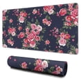 thumbnail image 1 of Long Mouse Pads for Desk,Pioneer Flower Floral Print Pattern Desk Mats on Top Of Desks, Desk Mouse Pad Extra Large with 3mm Non-Slip Base and Stitched Edge for Gaming,Office,Work,Home 31.5"x15.7", 1 of 6