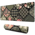 thumbnail image 1 of Long Mouse Pads for Desk,Pioneer Flower Floral Print Pattern Desk Mats on Top Of Desks, Desk Mouse Pad Extra Large with 3mm Non-Slip Base and Stitched Edge for Gaming,Office,Work,Home 31.5"x11.8", 1 of 6