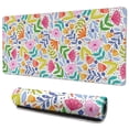 thumbnail image 1 of Long Mouse Pads for Desk,Pioneer Flower Floral Print Pattern Desk Mats on Top Of Desks, Desk Mouse Pad Extra Large with 3mm Non-Slip Base and Stitched Edge for Gaming,Office,Work,Home 35.4"x15.7", 1 of 6