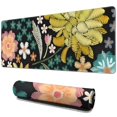 thumbnail image 1 of Long Mouse Pads for Desk,Pioneer Flower Floral Print Pattern Desk Mats on Top Of Desks, Desk Mouse Pad Extra Large with 3mm Non-Slip Base and Stitched Edge for Gaming,Office,Work,Home 31.5"x11.8", 1 of 6