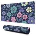 thumbnail image 1 of Long Mouse Pads for Desk,Pioneer Flower Floral Print Pattern Desk Mats on Top Of Desks, Desk Mouse Pad Extra Large with 3mm Non-Slip Base and Stitched Edge for Gaming,Office,Work,Home 31.5"x15.7", 1 of 6