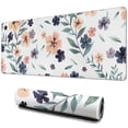 thumbnail image 1 of Long Mouse Pads for Desk,Pioneer Flower Floral Print Pattern Desk Mats on Top Of Desks, Desk Mouse Pad Extra Large with 3mm Non-Slip Base and Stitched Edge for Gaming,Office,Work,Home 31.5"x11.8", 1 of 6