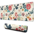 thumbnail image 1 of Long Mouse Pads for Desk,Pioneer Flower Floral Print Pattern Desk Mats on Top Of Desks, Desk Mouse Pad Extra Large with 3mm Non-Slip Base and Stitched Edge for Gaming,Office,Work,Home 31.5"x11.8", 1 of 6