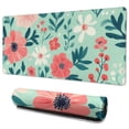 thumbnail image 1 of Long Mouse Pads for Desk,Pioneer Flower Floral Print Pattern Desk Mats on Top Of Desks, Desk Mouse Pad Extra Large with 3mm Non-Slip Base and Stitched Edge for Gaming,Office,Work,Home 35.4"x15.7", 1 of 6