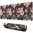 thumbnail image 1 of Long Mouse Pads for Desk,Pioneer Flower Floral Print Pattern Desk Mats on Top Of Desks, Desk Mouse Pad Extra Large with 3mm Non-Slip Base and Stitched Edge for Gaming,Office,Work,Home 31.5"x11.8", 1 of 6