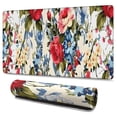 thumbnail image 1 of Long Mouse Pads for Desk,Pioneer Flower Floral Print Pattern Desk Mats on Top Of Desks, Desk Mouse Pad Extra Large with 3mm Non-Slip Base and Stitched Edge for Gaming,Office,Work,Home 47.3"x23.6", 1 of 6