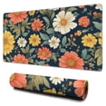 thumbnail image 1 of Long Mouse Pads for Desk,Pioneer Flower Floral Print Pattern Desk Mats on Top Of Desks, Desk Mouse Pad Extra Large with 3mm Non-Slip Base and Stitched Edge for Gaming,Office,Work,Home 31.5"x15.7", 1 of 6