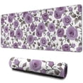 thumbnail image 1 of Long Mouse Pads for Desk,Pioneer Flower Floral Print Pattern Desk Mats on Top Of Desks, Desk Mouse Pad Extra Large with 3mm Non-Slip Base and Stitched Edge for Gaming,Office,Work,Home 31.5"x11.8", 1 of 6