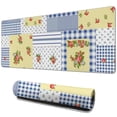thumbnail image 1 of Long Mouse Pads for Desk,Pioneer Flower Floral Print Pattern Desk Mats on Top Of Desks, Desk Mouse Pad Extra Large with 3mm Non-Slip Base and Stitched Edge for Gaming,Office,Work,Home 31.5"x11.8", 1 of 6