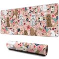 thumbnail image 1 of Long Mouse Pads for Desk,Poodle and Pioneer Flower Desk Mats on Top Of Desks, Desk Mouse Pad Extra Large with 3mm Non-Slip Base and Stitched Edge for Gaming,Office,Work,Home 31.5"x11.8", 1 of 6