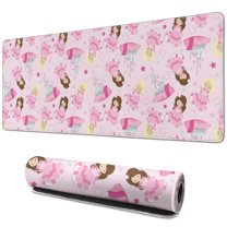 Long Mouse Pads for Desk,Princess Castle Pattern Desk Mats on Top Of Desks, Desk Mouse Pad Extra Large with 3mm Non-Slip Base and Stitched Edge for Gaming,Office,Work,Home 31.5"x11.8"