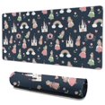 thumbnail image 1 of Long Mouse Pads for Desk,Princess Castle Rainbow Pattern Desk Mats on Top Of Desks, Desk Mouse Pad Extra Large with 3mm Non-Slip Base and Stitched Edge for Gaming,Office,Work,Home 35.4"x15.7", 1 of 6
